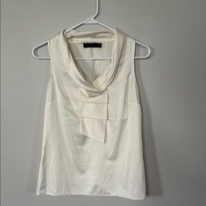The Limited White Asymmetrical Sleeveless Tank